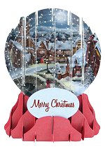 Midnight Village<br>2020 Pop-Up Snow Globe Card 